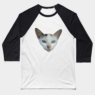 Cat Face Baseball T-Shirt